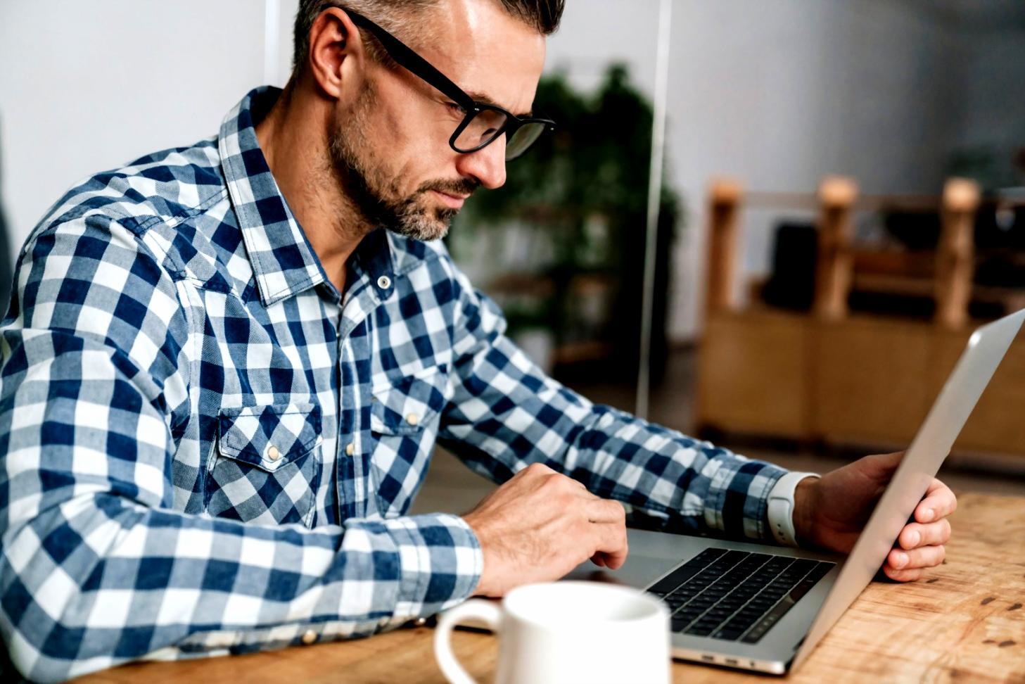 Student reviewing financial analysis materials